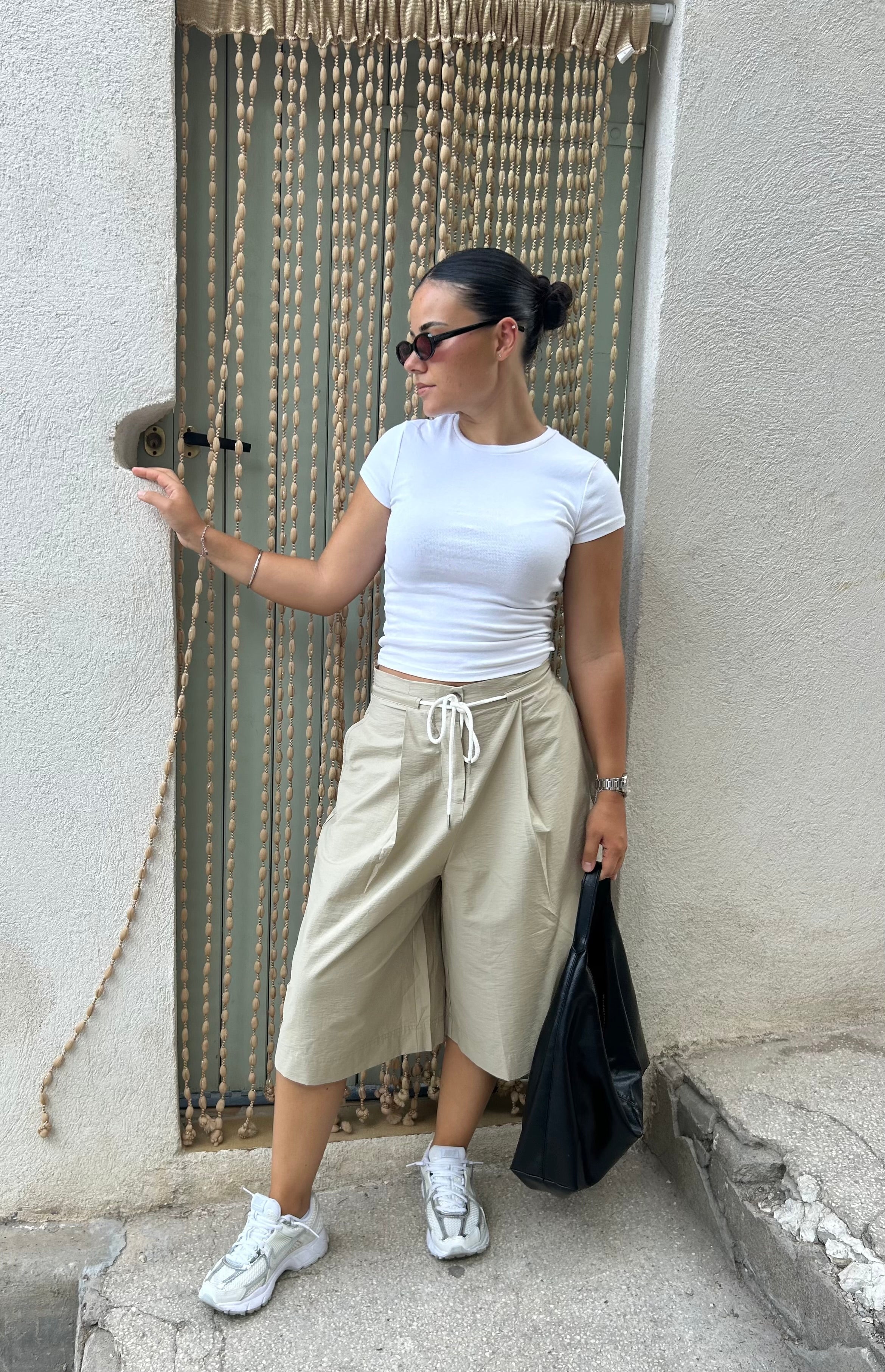 Bermuda long en coton pour femmes