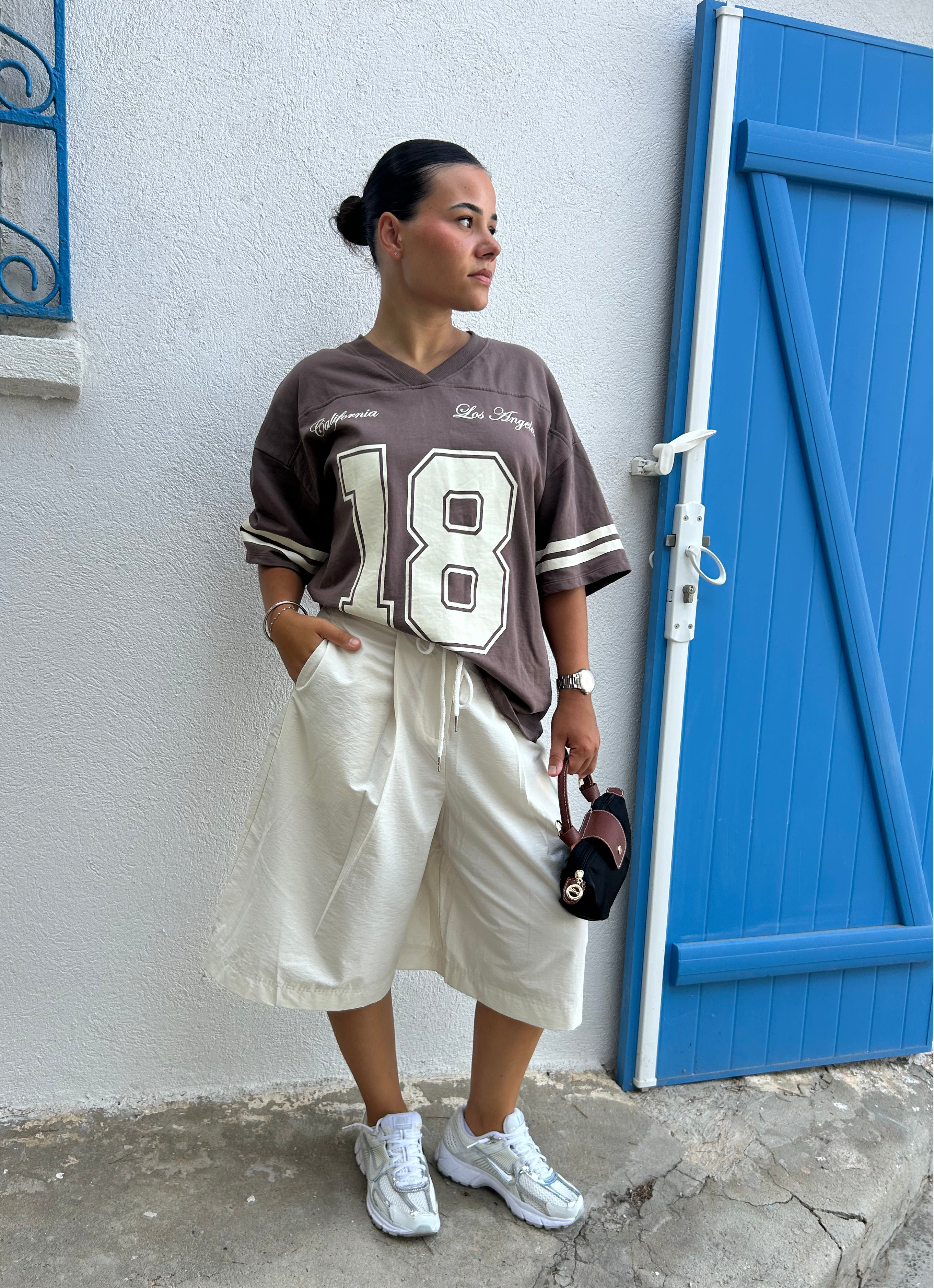 Bermuda long en coton pour femmes 